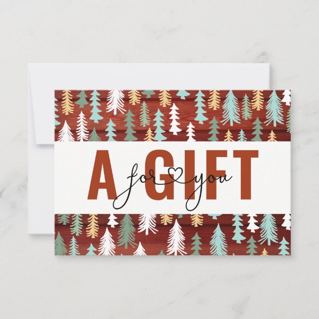 Carte CERTIFICAT CADEAU D'ENTREPRISE | Noël| Arbre d'hiv (Devant)