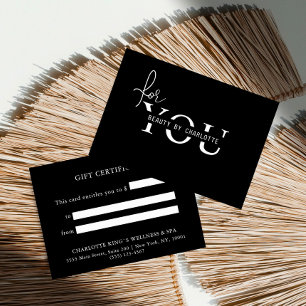 CARTE CERTIFICAT CADEAU D'ENTREPRISE   POUR VOUS