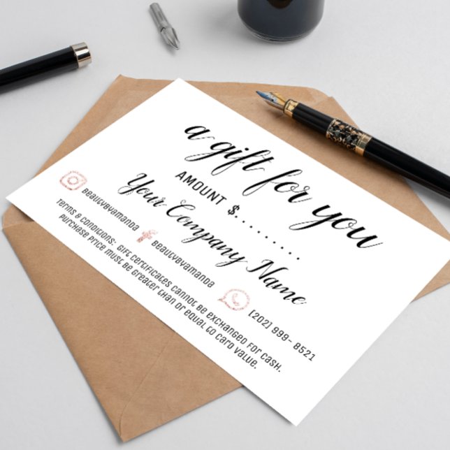 Carte Certificat cadeau d'entreprise Simply Logo Social (Créateur téléchargé)