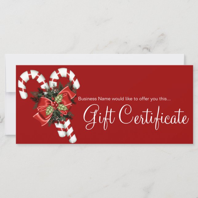 Carte Certificat cadeau d'entreprise Sucres de canne & R (Devant)