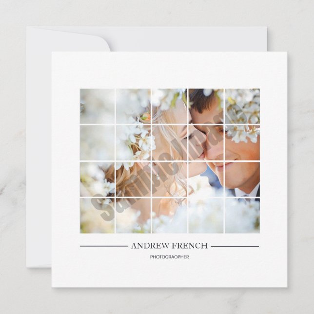 Carte Certificat cadeau du photographe (Devant)