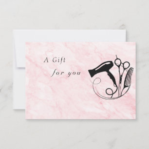 Carte Certificat-cadeau du salon de beauté Pink Marble