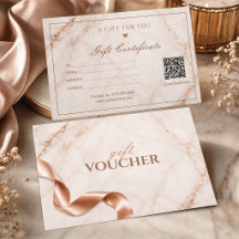 Certificat Cadeau en Marbre de Luxe | Beauté Rose