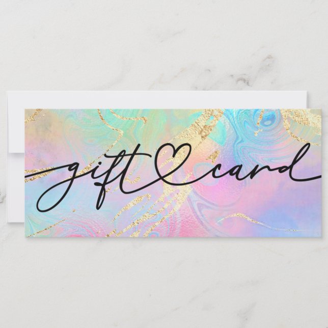 Carte certificat cadeau en marbre fluide (Devant)