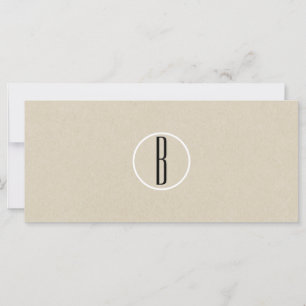 Carte Certificat Cadeau Entreprise Papier Kraft Brun Rus