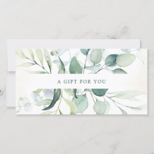 Carte Certificat cadeau Eucalyptus Green Rustic