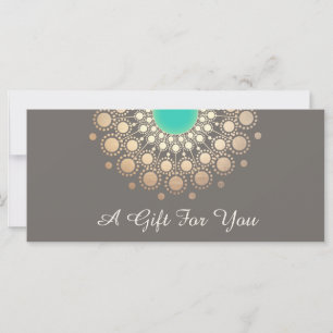 Carte Certificat cadeau Gold Floral Mandala