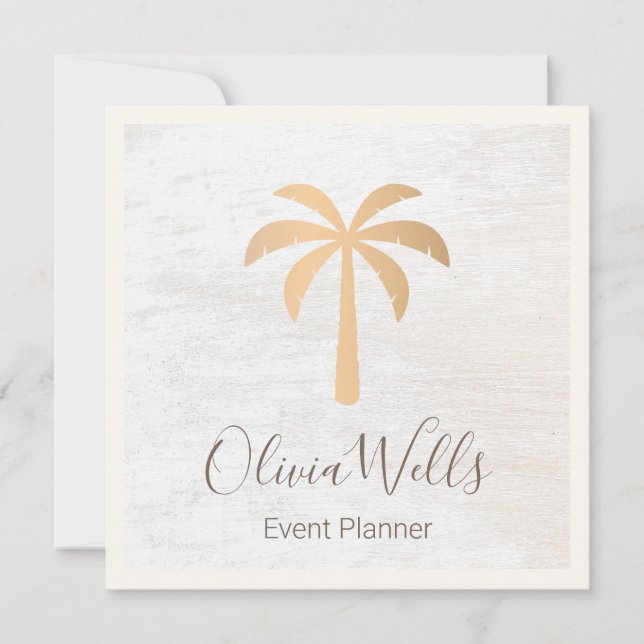 Carte Certificat cadeau Gold Palm Tree (Devant)