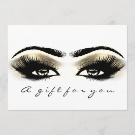 Carte Certificat cadeau Gold White Lash Eyes maquillage