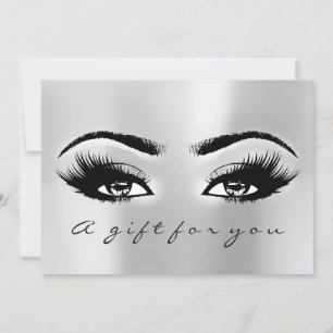 Carte Certificat cadeau Gris Argent Lash Beauty Maquilla