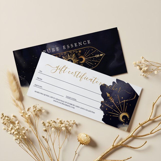 Carte Certificat cadeau Holistic Celestin Sun Moon Yoga (Holistic Celestial Sun Moon Yoga Gift Certificate)