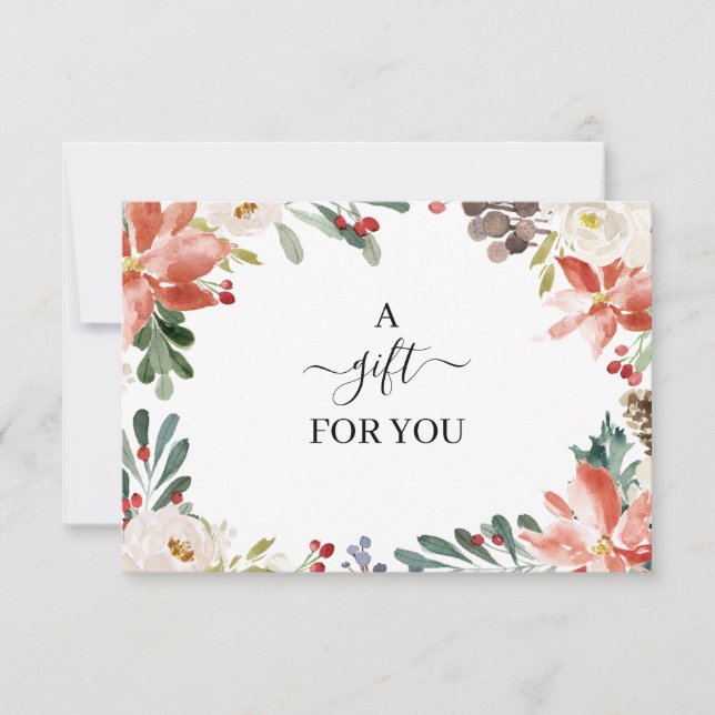 Carte Certificat cadeau Holly Berry & Blossom (Devant)
