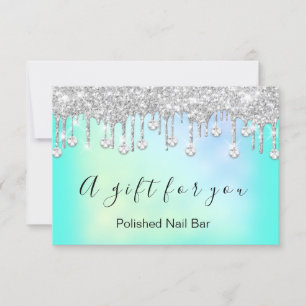 Carte Certificat cadeau Holographe Parties scintillant D