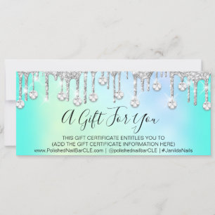 Carte Certificat cadeau Holographe Parties scintillant D