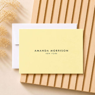 Carte Certificat Cadeau Jaune Luxe Minimaliste Boutique