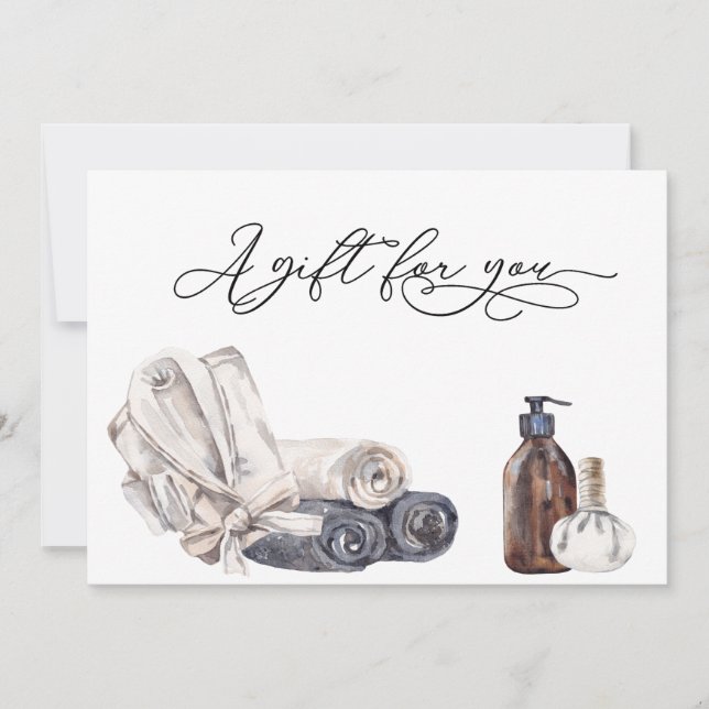 Carte Certificat cadeau Jour Spa Salon Massage (Devant)