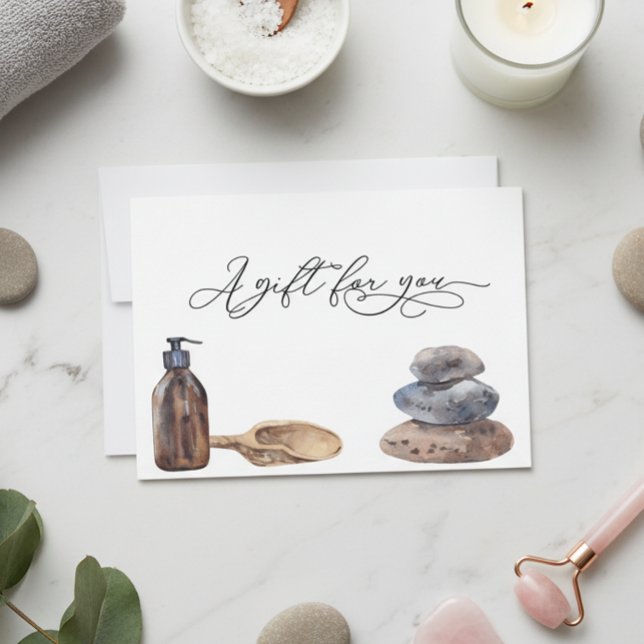 Carte Certificat cadeau Jour Spa Salon Massage (Créateur téléchargé)