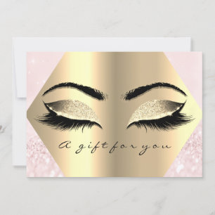 Carte Certificat cadeau Lash Rose Diamond Beauty Maquill