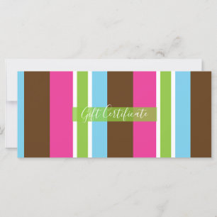 Carte Certificat Cadeau Macarons Boulangerie Colorée Mig
