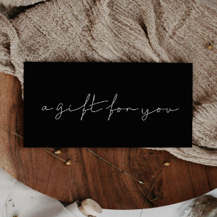 Carte Certificat cadeau manuscrit minimaliste