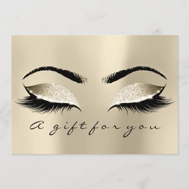 Carte Certificat cadeau Maquillage de beauté Champaigne  (Devant)