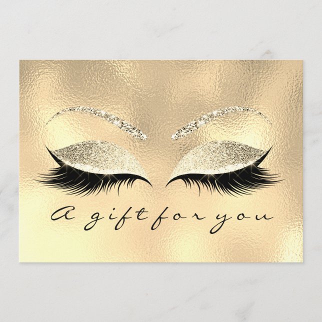 Carte Certificat cadeau Maquillage de beauté Champaigne  (Devant)