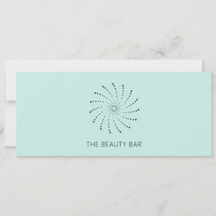 Carte Certificat Cadeau Moderne Spirale Turquoise à Poin