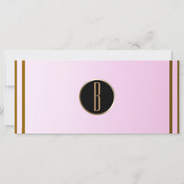 Carte Certificat Cadeau Monogramme Glam Or Rose Brillant