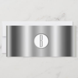 Carte Certificat cadeau Monogramme Silver White brillant