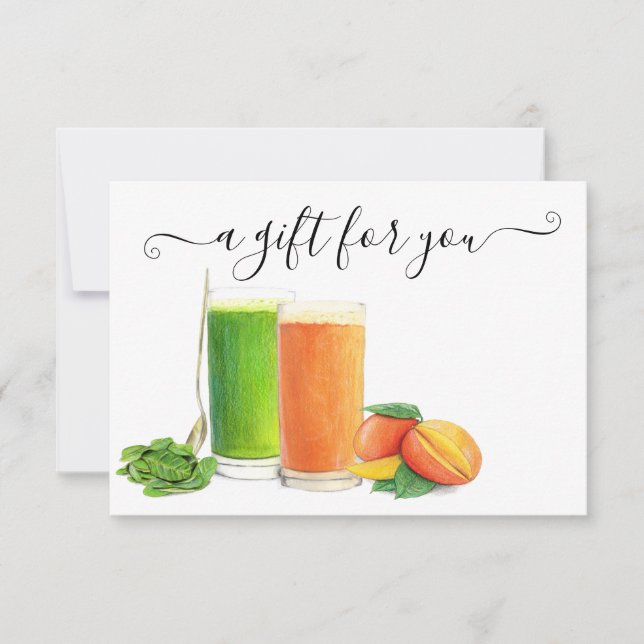 Carte Certificat cadeau Nutritionalist Smoothie (Devant)