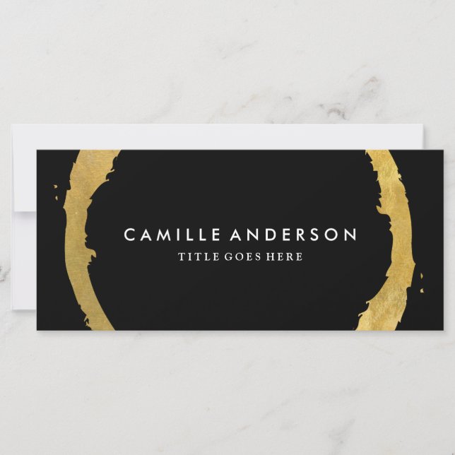 Carte Certificat cadeau Or et Noir moderne et élégant (Devant)