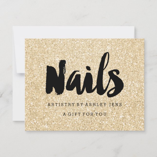 Carte Certificat cadeau or parties scintillant scintilla (Devant)