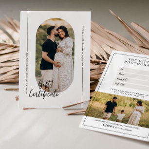 Carte Certificat cadeau Oval Arch moderne