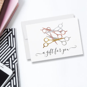 Carte Certificat Cadeau Paillettes Rose Gold Argent Cise