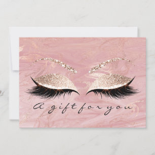 Carte Certificat cadeau Pastel Lashes Rose Lashes Maquil