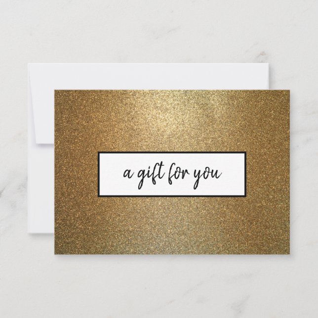Carte Certificat cadeau personnalisé Gold Parties scinti (Devant)