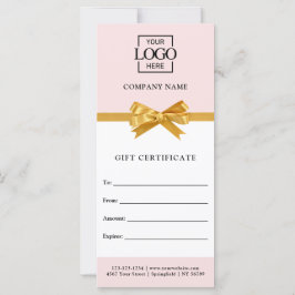 Carte Certificat Cadeau Personnalisé pour Entreprise Élé