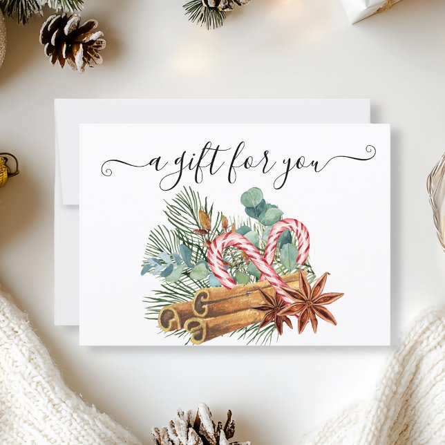 Carte Certificat cadeau Pine de Noël cannelle (Créateur téléchargé)