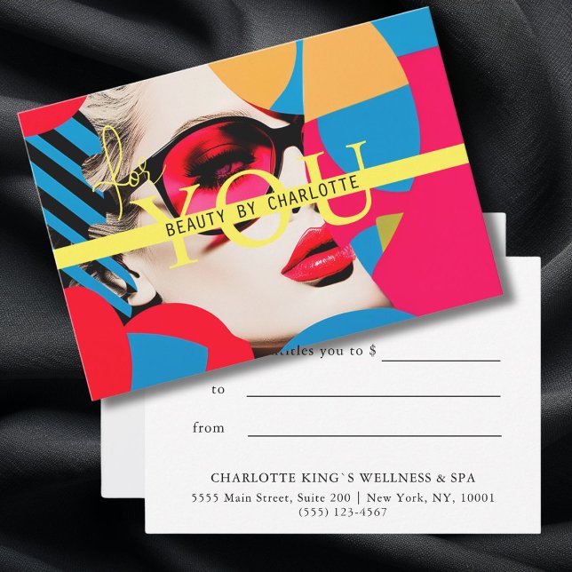 Carte CERTIFICAT CADEAU| pour vous (GIFT CERTIFICATE| for you, business, beauty,salon)