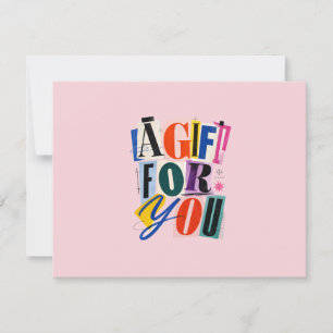 Carte Certificat-cadeau rose coloré pour entreprise