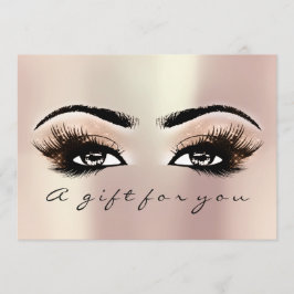 Carte Certificat cadeau Rose Rose Lashes Beauty Maquilla