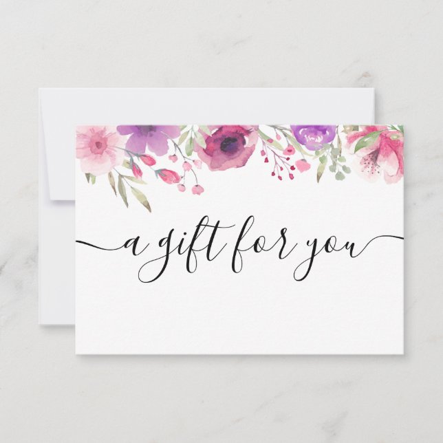 Carte Certificat cadeau Rose Watercolor (Devant)