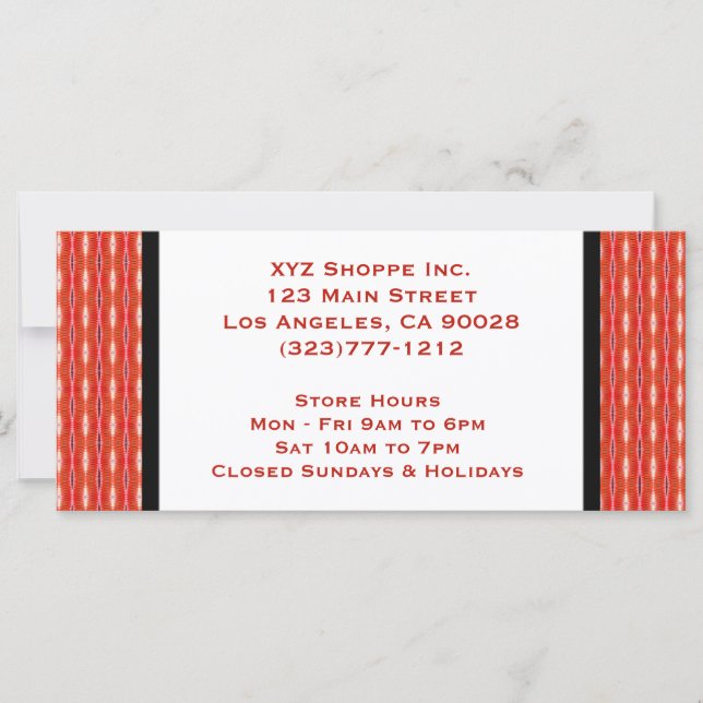 Carte certificat cadeau rouge (Devant)