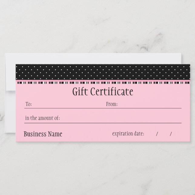 Carte Certificat cadeau Siesta Motel (Devant)