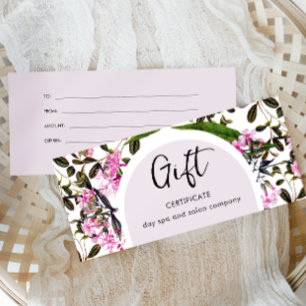 Carte Certificat cadeau simple Floral Classique