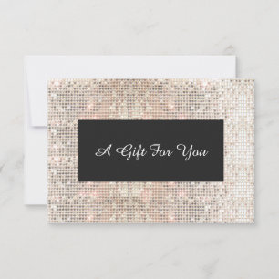 Carte Certificat cadeau Spa et salon Sequins en argent F