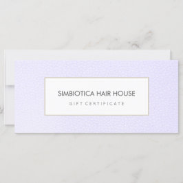 Carte Certificat cadeau Spa simple moderne Salon