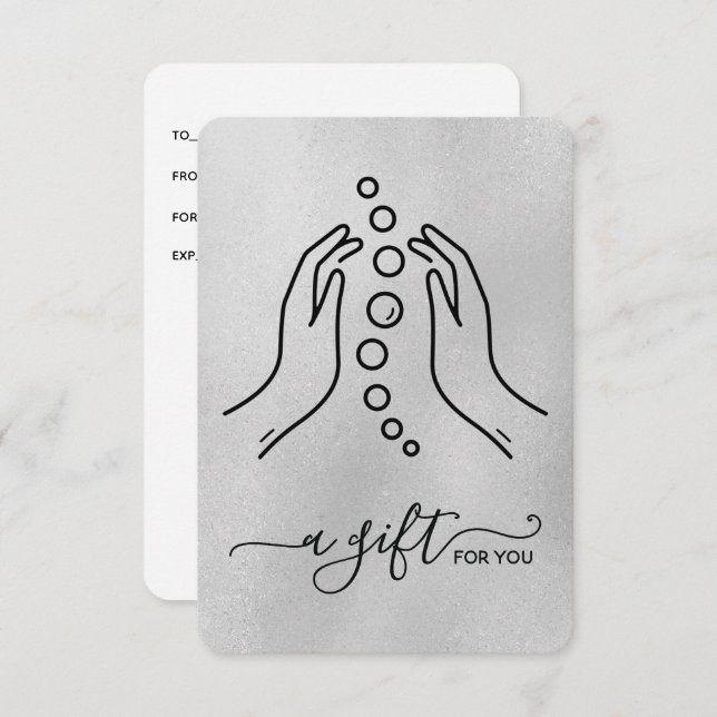 Carte Certificat cadeau tout simplement élégant de petit (Devant / Derrière)