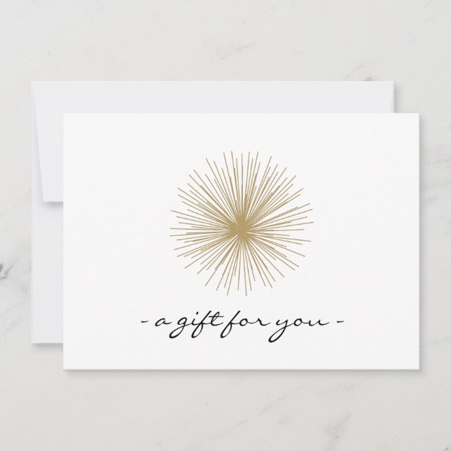 Carte Certificat cadeau vintage MODERNISTE (Devant)