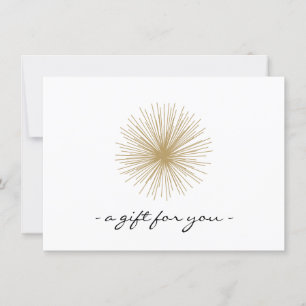 Carte Certificat cadeau vintage MODERNISTE